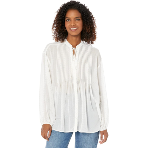 Vince Camuto Drop Shoulder Blouse with Pin Tucks