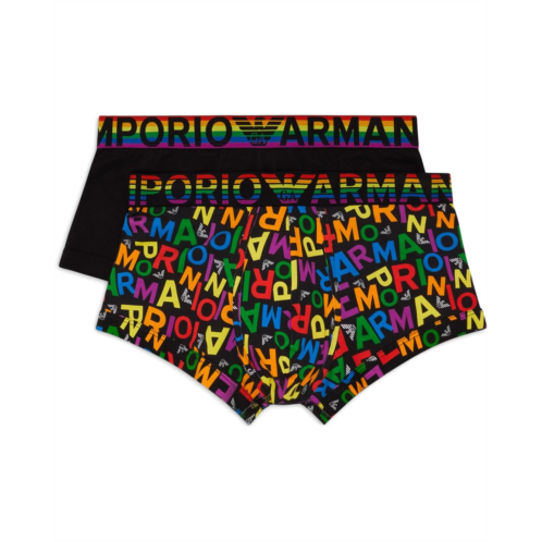 Emporio Armani Rainbow Logo 2-Pack Trunks