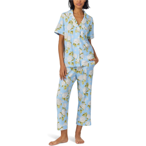 Womens Bedhead PJs Organic Cotton Short Sleeve Cropped Pajama Set