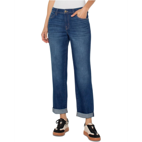 Womens Liverpool Los Angeles The Keeper Boyfriend Mid-rise Rolled Jean 29 Unrolled/ 26 Rolled Inseam