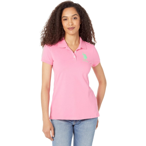 U.S. POLO ASSN. Neon Logos Short Sleeve Polo Shirt