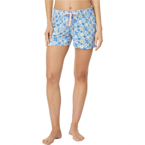 Life is Good Dragonfly Floral Pattern Lightweight Sleep Shorts
