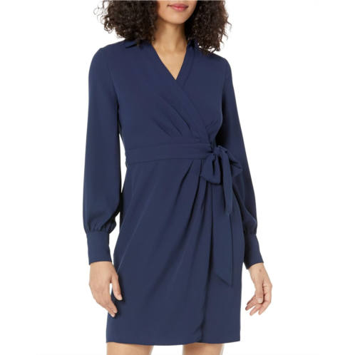 POLO RALPH LAUREN Womens Lauren Ralph Lauren Double-Faced Georgette Wrap Dress