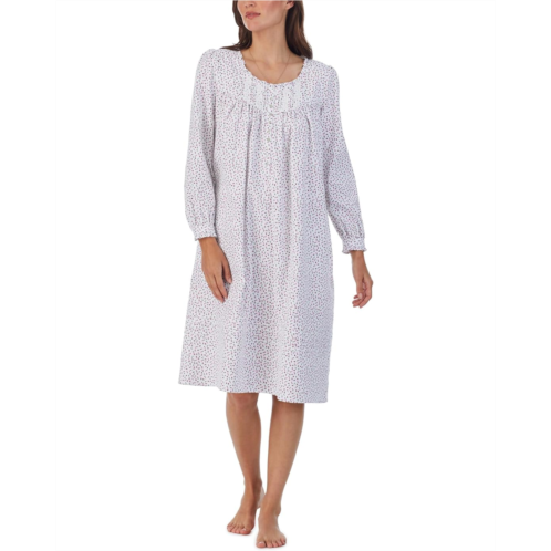 Womens Eileen West Cotton Flannel Long Sleeve Waltz Gown