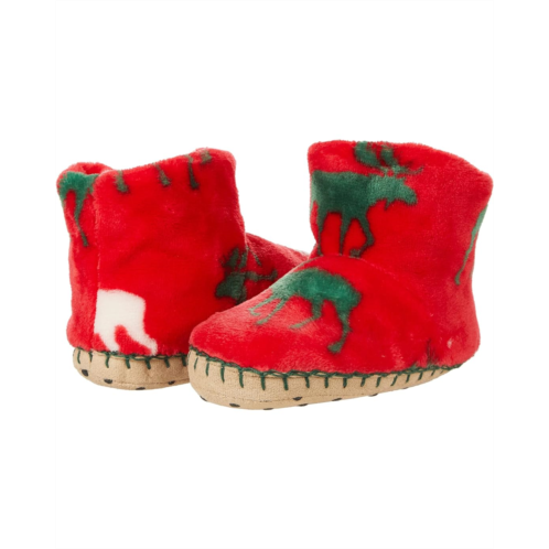 Hatley Kids Holiday Moose Fleece Slippers (Toddler/Little Kid)