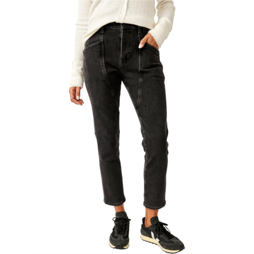 Womens Free People Beacon Mid Rise Slim Crop