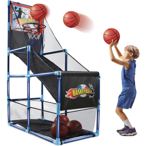 OCHIDO Arcade Basketball Game Set with 4 Ball,for Kids 3 4 5 6 7 8 9 10 +Years Old Boys,Kids Indoor/Outdoor Sport Play,Ideal Gift Age 3-5,6-8,8-10