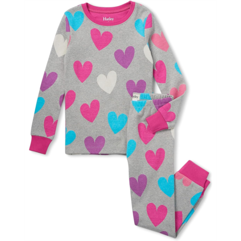 Hatley Kids Fun Hearts Cotton Pajama Set (Toddler/Little Kids/Big Kids)