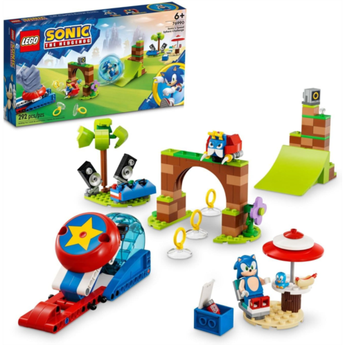 LEGO Sonic the Hedgehog Sonics Speed Sphere Challenge 76990 Building Toy Set, Sonic Playset with Speed Sphere Launcher and 3 Sonic Figures, Fun Birthday Gift for Young Fans Ages 6