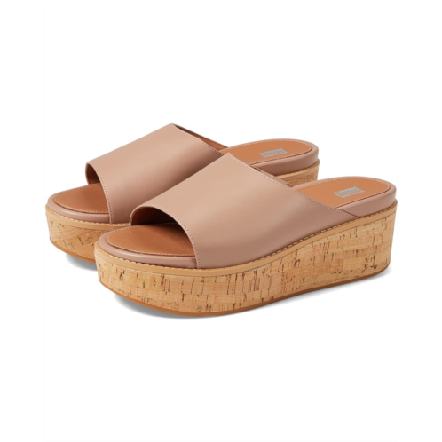 FitFlop Eloise Cork-Wrap Leather Wedge Slides