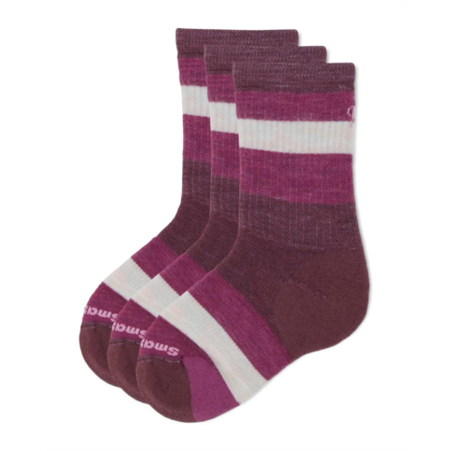 Smartwool Kids Hike Full Cushion Striped Crew Socks 3-Pack (Toddler/Little Kid/Big Kid)