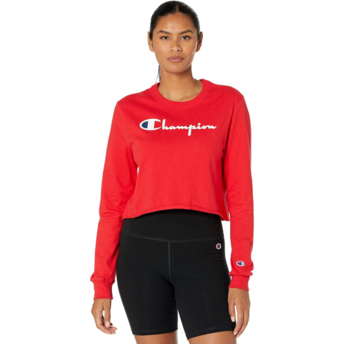 Champion LIFE Boyfriend Long Sleeve Cropped T-Shirt