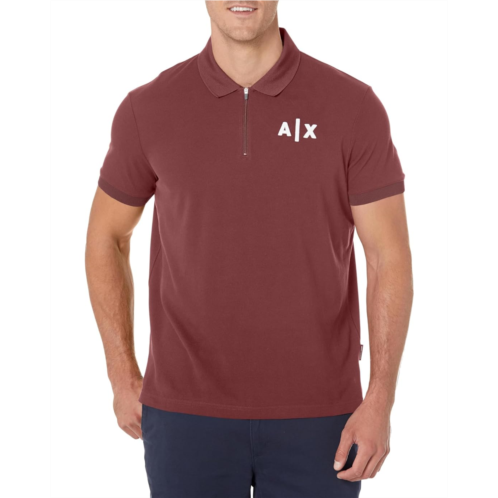 Mens Armani Exchange AX Logo Zipper Polo