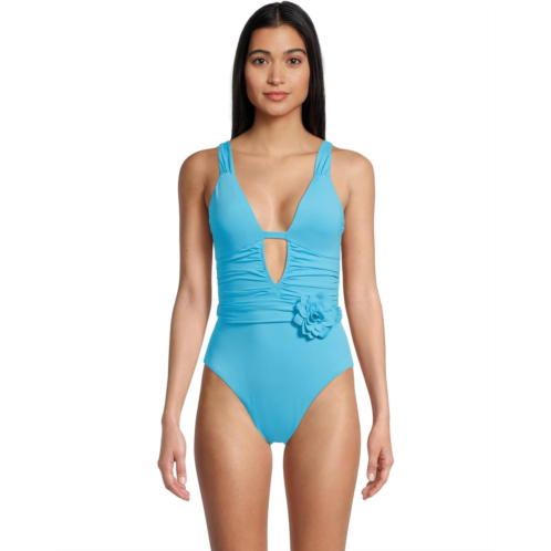 Womens BECCA Garden Of Eden Magnolia Plunge One Piece