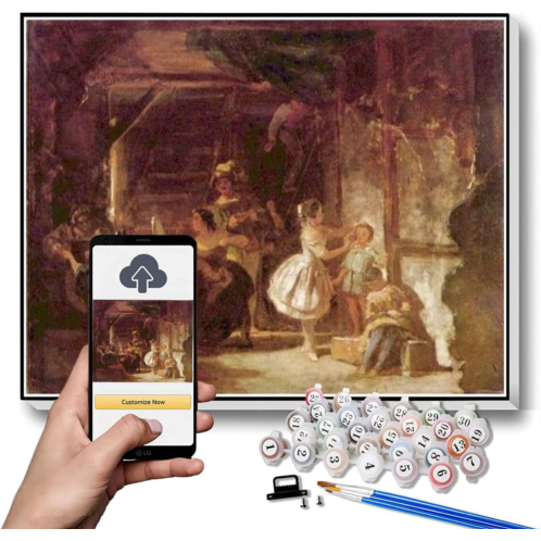 Hhydzq DIY Painting Kits for Adults?Backstage Painting by Carl Spitzweg Arts Craft for Home Wall Decor