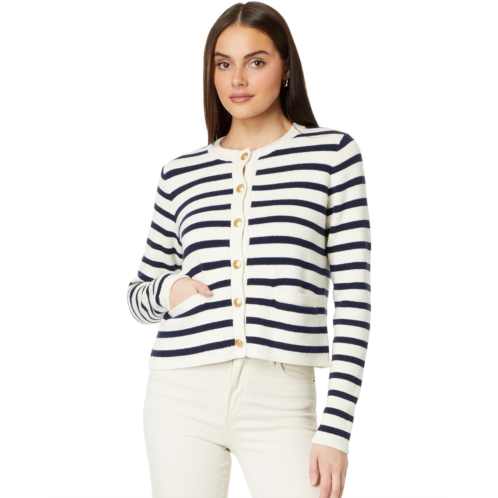 Womens Vineyard Vines Stripe Crew Cardigan