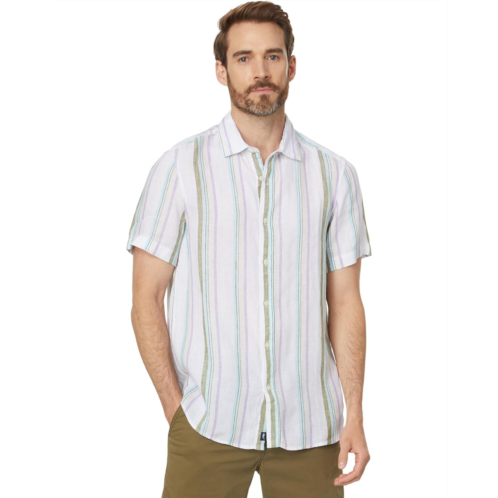Mens Vineyard Vines Stripe Linen Short Sleeve Shirt