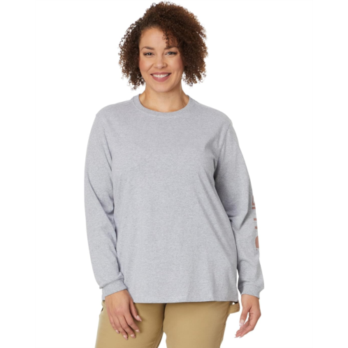 Womens Carhartt Plus Size Loose Fit Long Sleeve Graphic T-Shirt
