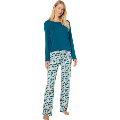 Kickee Pants Long Sleeve Loosey Goosey Tee & Pants PJ Set