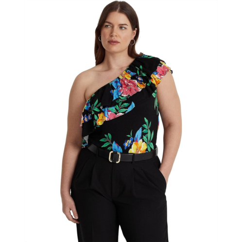 POLO RALPH LAUREN Plus Size Floral Jersey One-Shoulder Top