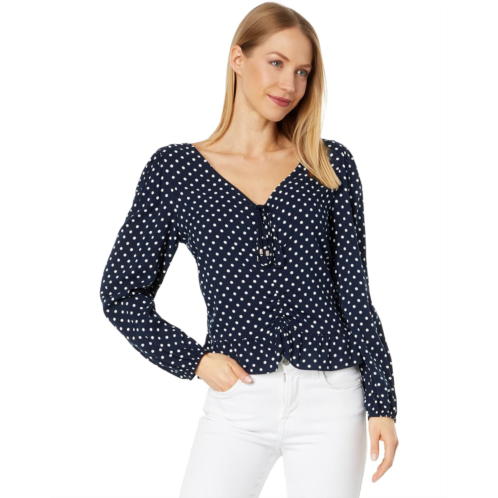 Womens Tommy Hilfiger Long Sleeve Top with Ruching