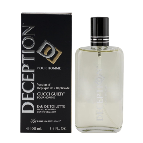 PB ParfumsBelcam Belcam Bath Therapy Mens Fragrance, Deception Men, 100 ml, 3.38 Fl Oz (Pack of 1) (F97820A)