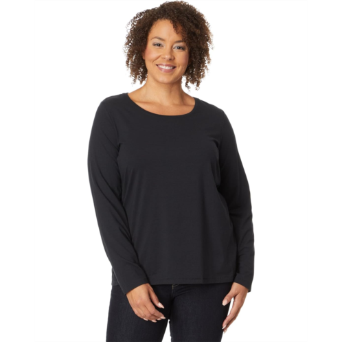 L.L.Bean Womens LLBean Plus Size Soft Stretch Supima Tee Scoop Neck Long Sleeve