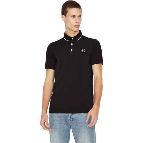 Mens Armani Exchange Crest Embroidered Logo Polo