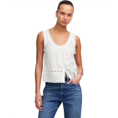 Womens Madewell Jenny Top in Cotton Viscose Voile