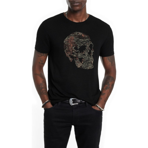 Mens John Varvatos Embroidered Skull Tee KG6815R24