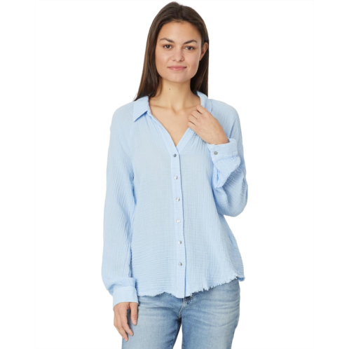 Womens Michael Stars Toni Button Down Shirt