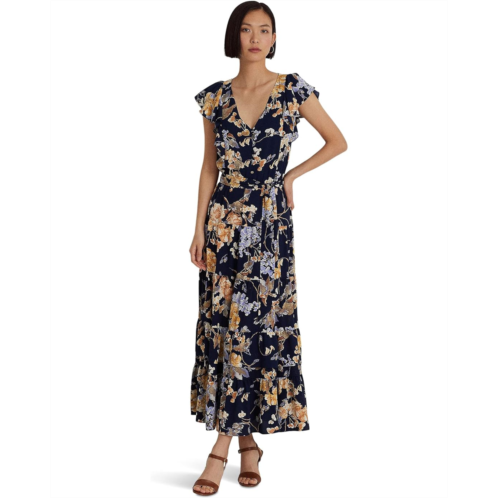 POLO RALPH LAUREN Womens Lauren Ralph Lauren Petite Floral Bubble Crepe Dress