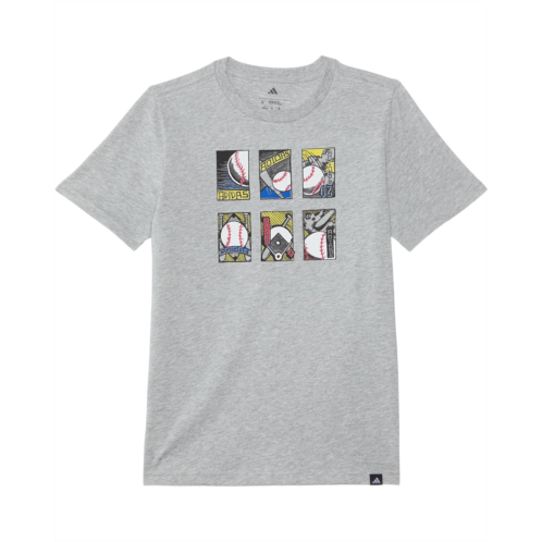 Adidas Kids Baseball Card Heather Tee (Big Kids)