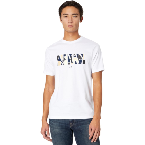 Mens Armani Exchange Metallic Logo Tee