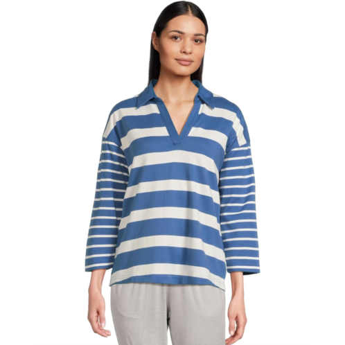 L.L.Bean Heritage Mariner Split-Neck Polo Blocked Stripe