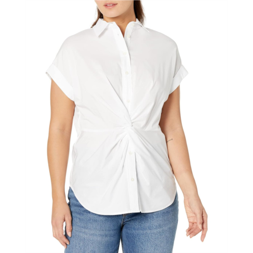 POLO Ralph Lauren Petite Twist-Front Cotton Short Sleeve Shirt