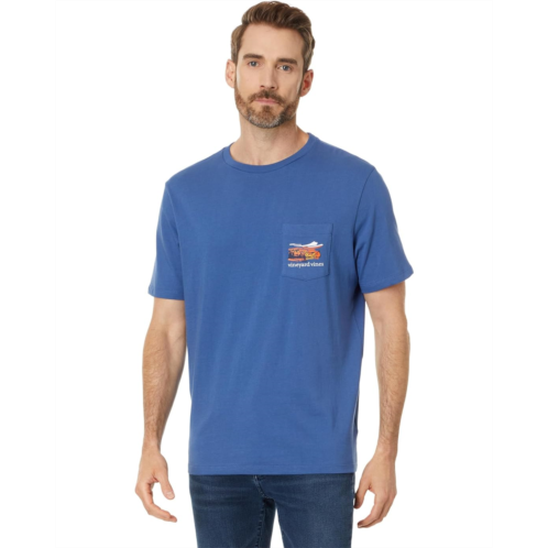Mens Vineyard Vines Autumn Wakes Short Sleeves Pocket Tee