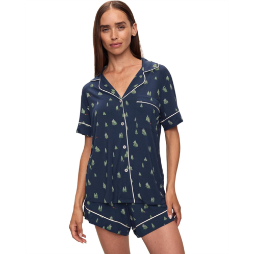 Womens Eberjey Gisele Printed - The Relaxed Short PJ Set