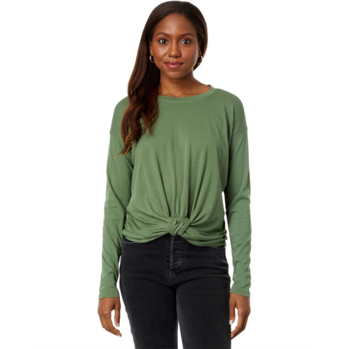 Womens bobi Los Angeles Knot Front Detail Long Sleeve Tee