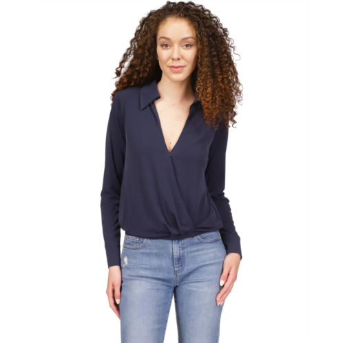 Womens MICHAEL Michael Kors Collar Wrap Top