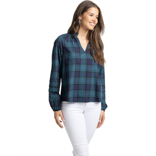 Womens Southern Tide Aubree Plaid Top