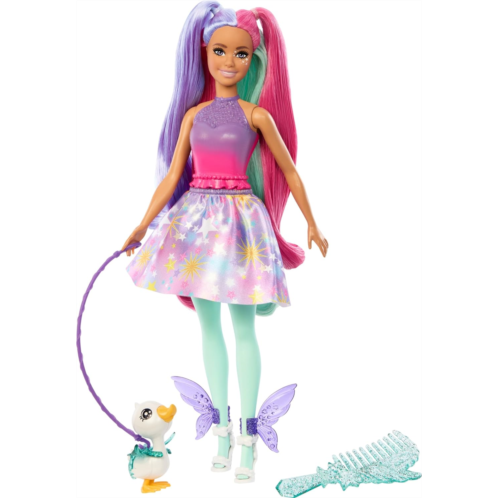 Barbie A Touch of Magic Doll & Accessories Set, The Glyph Fashion Doll with Fantasy Outfit, Pet, Leash & Styling Pieces