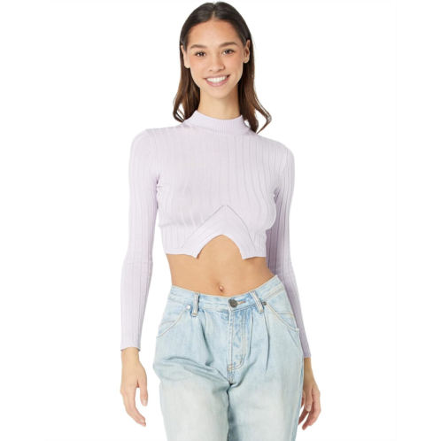 Madden Girl Mock Neck Cutout Front Pullover