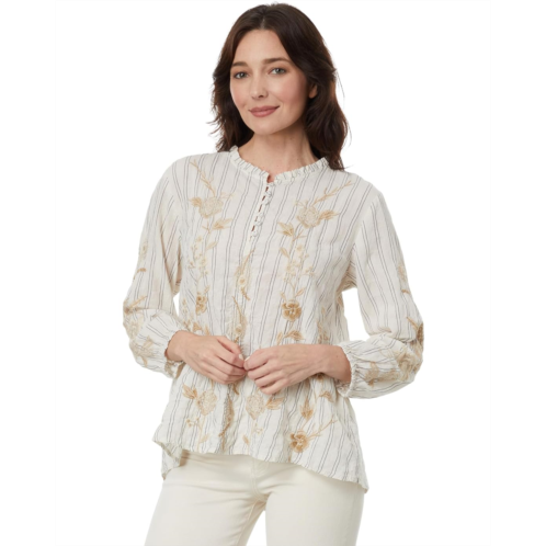 Johnny Was Calipso Button Neck Field Blouse