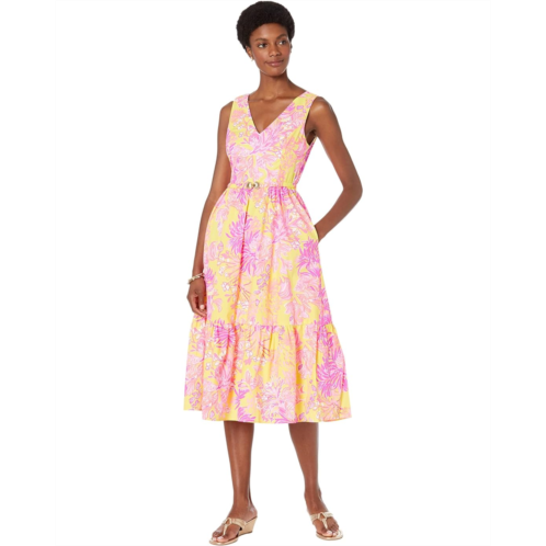 Lilly Pulitzer Bri V-Neck Cotton Midi Dress