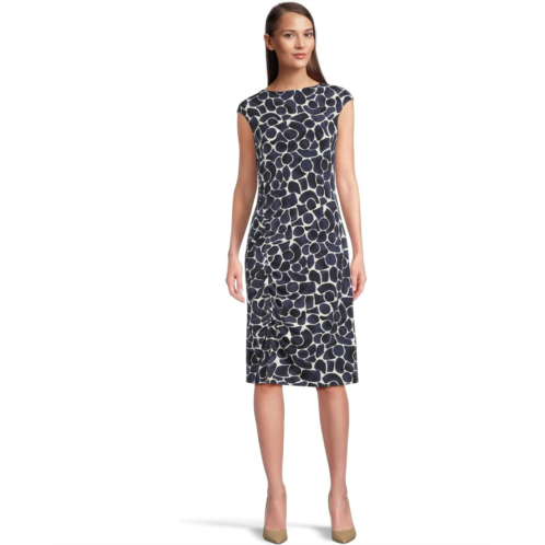 NICZOE Geo Pebble Side Ruche Dress
