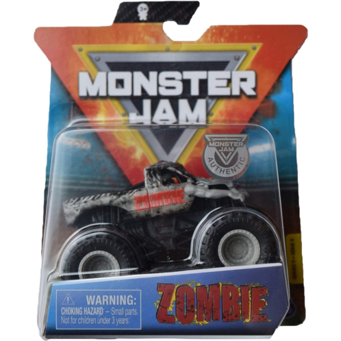 Monster Jam 2020 Spin Master 1:64 Diecast Monster Truck with Wristband: Zombie Gray