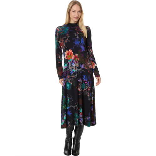 Womens Johnny Was The Janie Favorite Seamed Mock Neck Dress