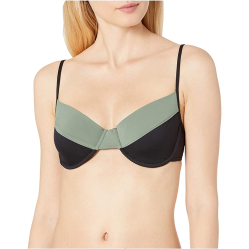 Vince Camuto Sunblock Color Block Underwire Bikini Top