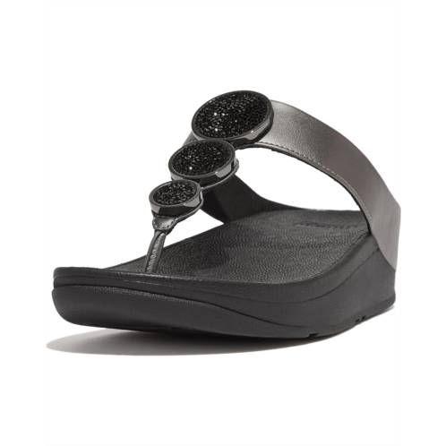 Womens FitFlop Halo Bead-Circle Metallic Toe-Post Sandals